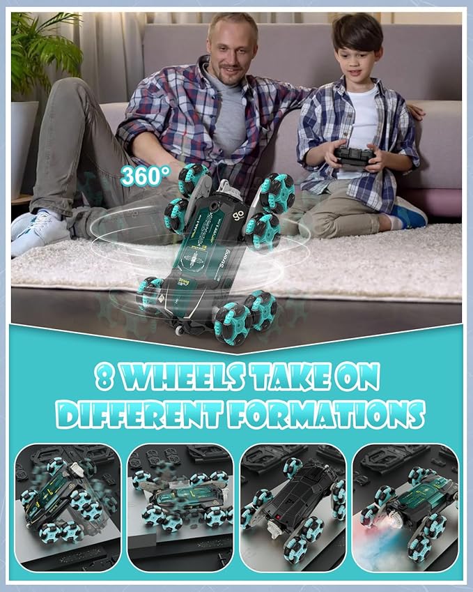 ATHLERIA 8WD Gesture Sensing Rc Stunt Car Toys for Ages 8-13Hand Remote Control Cars-Double Sided 360°RotatingCoolest Christmas Birthday Gifts Ideas for Boys Girls Kids Teens 8 9 10 11 12+ Year