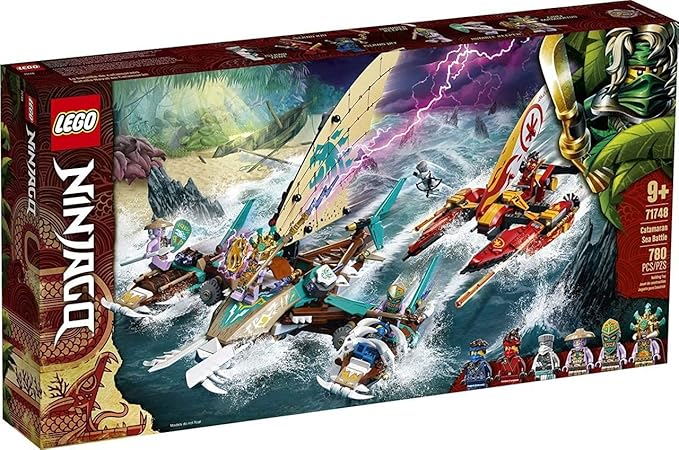 LEGO NINJAGO Catamaran Sea Battle 71748 Building Kit Ninja Playset Featuring Catamaran Toys and NINJAGO Kai Jay and Zane Best Gift for Kids Who Love Creative Play New 2021 (780 Pieces)