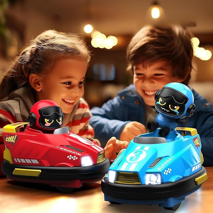OBEST 2 Pack Remote Control Car RC Ejecting Bumper Car for Kids Light &amp Sound &amp 360°Rotating Bumper Cars for 3 4 5 6+ Year Old Boys Girls Christmas Birthday Gifts
