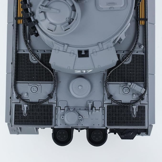 POCO DIVO German Tiger I Heavy Tank 1/24 Infrared IR Combat Panzer RTR 2.4Ghz RC Armored Vehicle Taigen 3841-11-M Standard Paintless Middle Version Sound Light Recoil WWII Military Model Gray