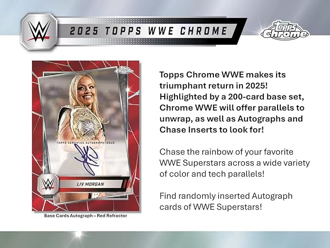 2025 Topps Chrome WWE Wrestling 7-Pack Blaster Trading Card Box