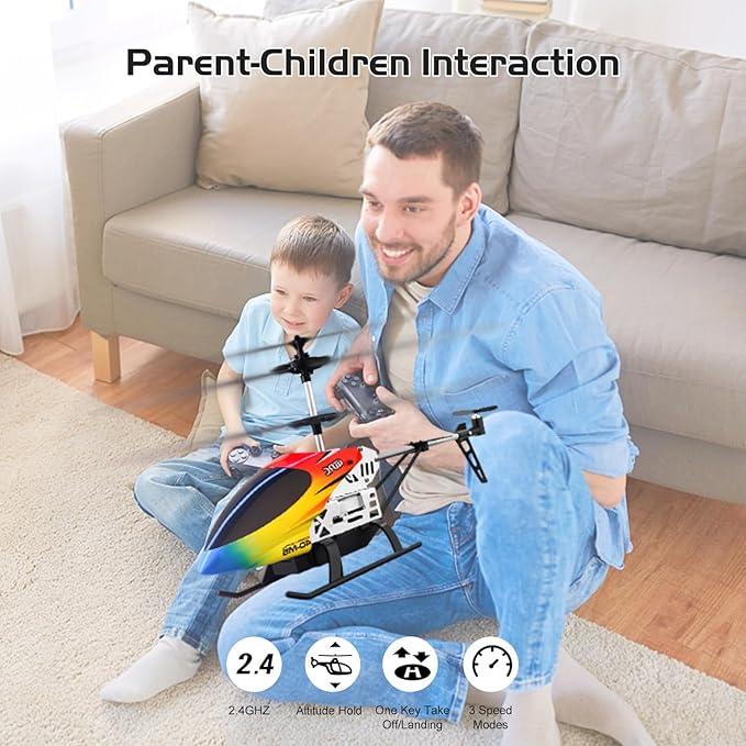 4DRC M5 RC Helicopter for Kids 3-12 and Beginners Remote Control Helicopter with Altitude Hold 2 Batteries with 30Mins FlightWhole Alloy Toy for Boys Girls Indoor Gift
