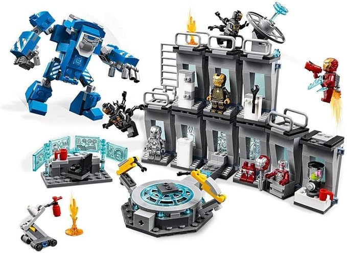 LEGO Marvel Avengers Iron Man Hall of Armor 76125 Building Kit - Marvel Tony Stark Iron Man Suit Action Figures (524 Pieces)