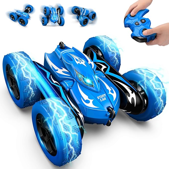 Remote Control CarRC Cars for 4 5 6 7 8 9 10 11 12 Year Old Boy Double Sided 360°Flip 4WD Rechargeable Drift RC Race Car Boys Toys Birthday Gifts Easter Basket Stuffers for Kids Age 4-12