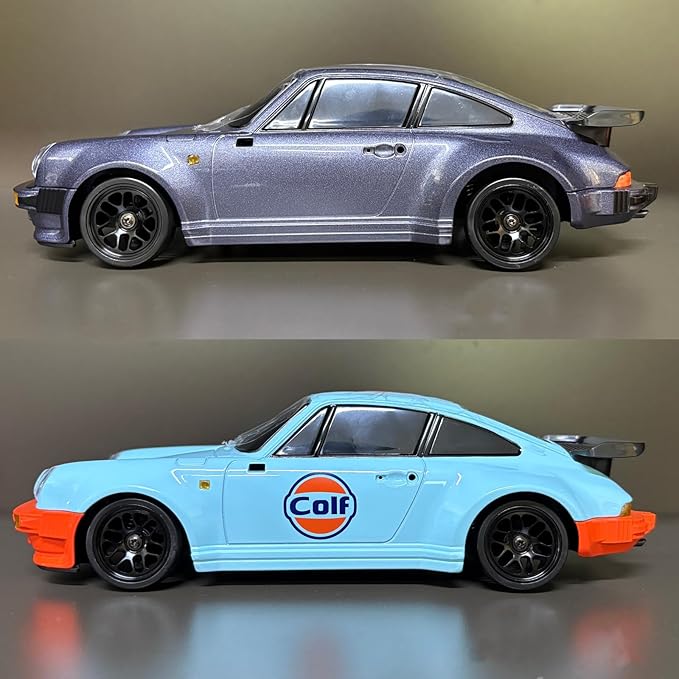 Skymaker Posche 911 RC Drift Car 1/18 RWD Drifting with Extra Metal Tires &amp Wheel Hex Hub RC Cars for Adult with Alloy Car Shell 2.4Ghz Remote Control with Gyro (Purple)