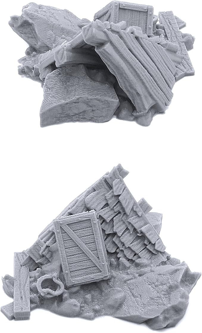 EnderToys Urban Rubble - DND Terrain - 32mm Scenery for Tabletop Miniatures