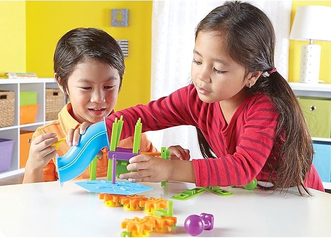 Learning Resources Playground Engineering &amp Design STEM Set - Kids Games Building and Construction Gears Montessori Activities  Critical Thinking Skills Problem Solving for Boys and Girls