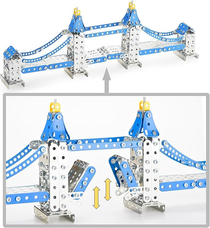 Metal Model Tower Bridge Kits for Boys 8-12 588PCS London Tower Bridge DIY STEM Building Toys for Kids to BuildConstruction Sets London Bridge Britain Architecture Kit Famous Landmark