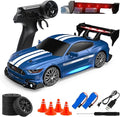 RC Drift Car 1:24 Scale Remote Control Vehicle for Kids2.4GHz 20KM/H 4WD High Speed RC Cars with LED Light Two Batteries &amp Drifting Tires Racing Sport Toy Cars for Adults Boys Girls Kids 8602BU