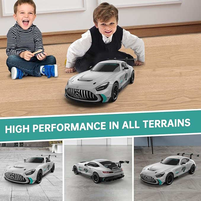 RASTAR 1/24 RC Car Mercedes AMG GT2 Remote Control Car Mercedes AMG Toy Car for Kids Boys Silver RC Sports Car