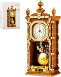 Retro Pendulum Clock Building Block SetA Toy with Real Clock Function and Linked Mechanical PendulumBetter Gift for Adults Teens Kids