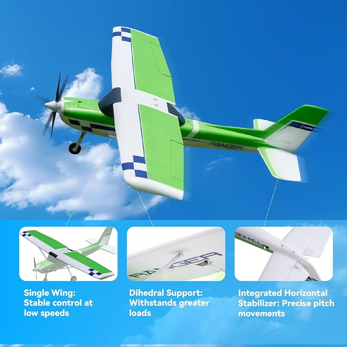 Fms Rc Planes for Adults Beginners 1220mm Ranger Remote Control Airplane with Reflex Red Hobby Rc Airplanes PNP (No Transmitter BatteryCharger)
