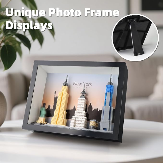 New York City Skyline Micro Block Building Set World Famous Architecture Model 3D Wall Art Home Office Décor Landmarks Collectible Model Kit Toy Gift for Adults Teens 14+ (759PCS)