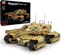 Mould King 20011 Technology MOC Building Block Tank Remote Control Rechargeable Military Mammoth Tank RC Tank Model Kits for Adult 3296 Pieces