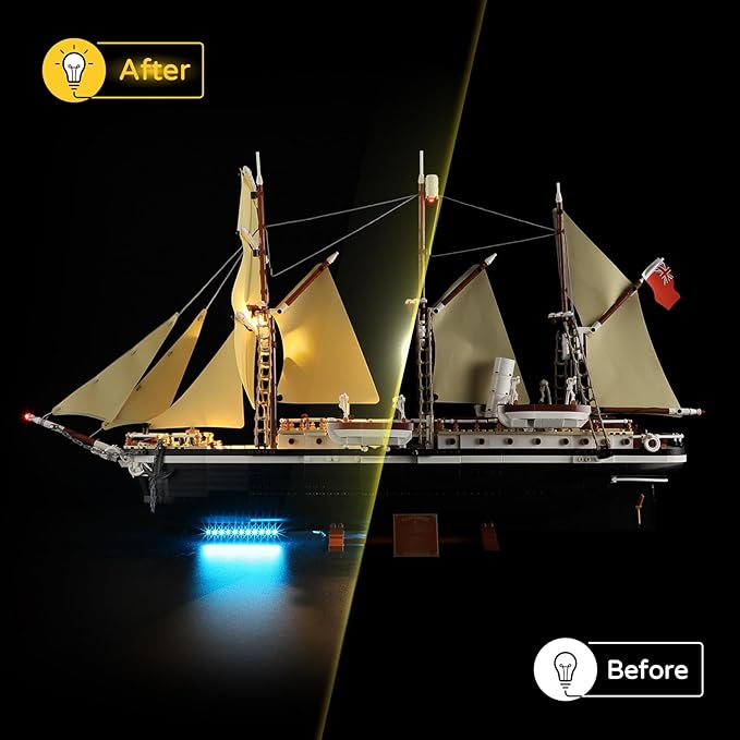 YEABRICKS LED Light for 10335 Icons The Endurance Ship Building Blocks Model (Building Set NOT Included)