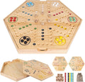 20inch Wahoo Board Game2 In 1 Marble Board Game with Storage box for 4 or 6 PlayersLarge Size Fast Track Board Game with 36 Glass Marbles8 DiceStorage Bag and Instruction ManualClassic Board Game