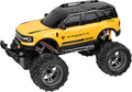 New Bright #1688 11.5 Radio Control Ford Bronco RC Car 1:16 Scale 2.4GHz Remote Forward/Reverse Left/Right Steering 100ft Range Durable Plastic Kids 6+ Easy Controller Yellow Finish