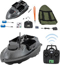 LYNICESHOP Fishing Bait Boat w/Dual 390 Motors generating 52W of Power 500m/1640ft RC Fishing Boat Bait Boats for Surf (Gray Without Light Bar)