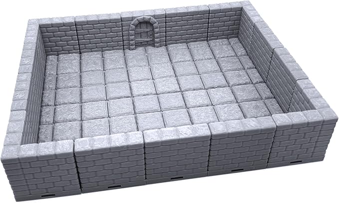 EnderToys Locking Dungeon Tiles - Masonry and Stone Wargame Terrain for Tabletop 28mm Miniatures 3D Printed Scenery