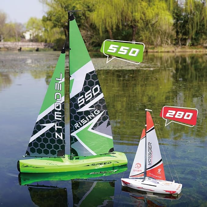 PLAYSTEM Voyager 550 2.4G RC Racing Sailboat (RTR Pre-Printed)- 30 Tall