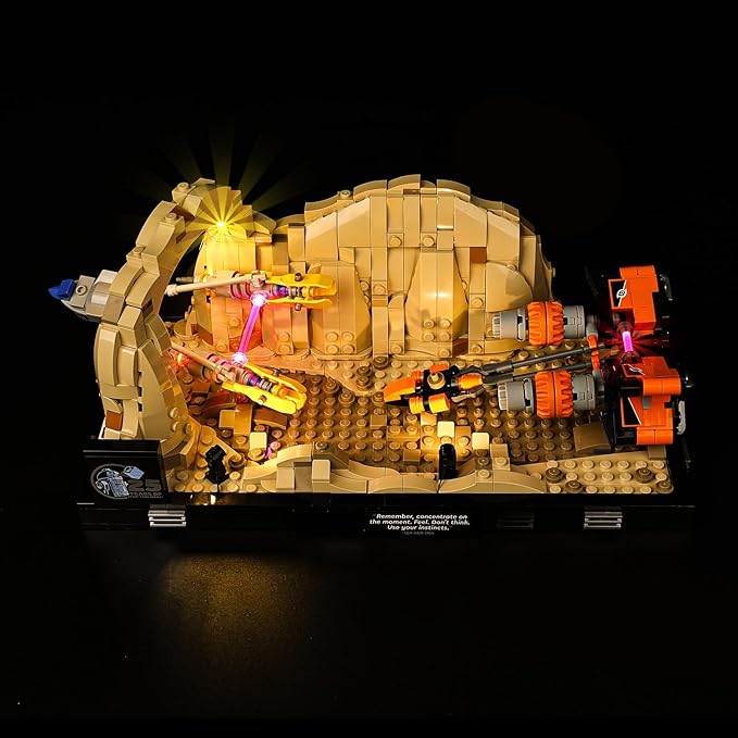 Kyglaring LED Light Kit for Lego 75380 Star Wars The Phantom Menace Mos ESPA Podrace Diorama Lighting Set for Micro-Scale Anakin Skywalker's Podracer No Lego