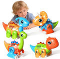 Assembly Dinosaur Toy Set for Kids Ages 3-5 Magnetic Dino Toys with Lights &amp Sounds Take Apart Dinosaur Building Set Creative STEM Educational Gift for Boys Girls