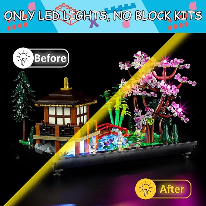 LED Light Kit for Lego 10315 Icons Tranquil Garden Set Compatible with Lego 10315 Building Blocks Model(Not Include Blocks Set)