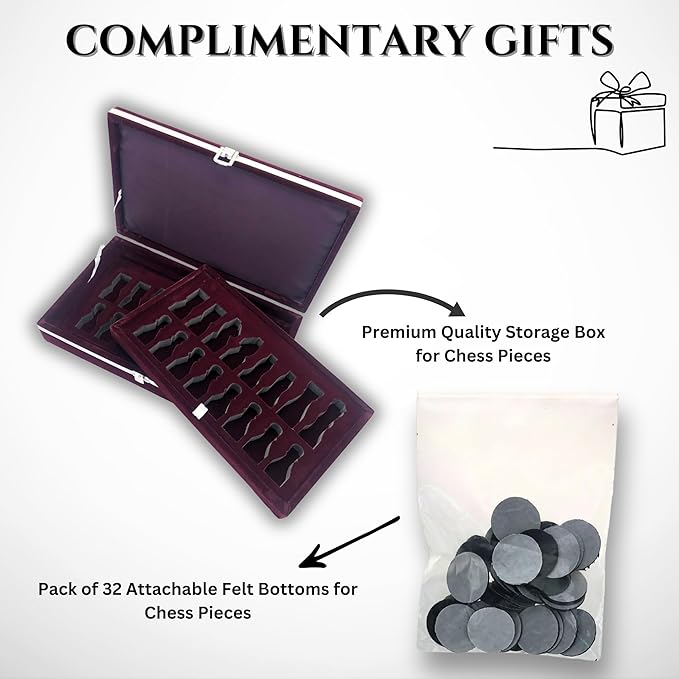 Handcrafted Premium Marble Chess Pieces Set – Elegant 32-Piece Replacement for 12-15 Inch Chess Boards Storage Box (Verona and Grey)