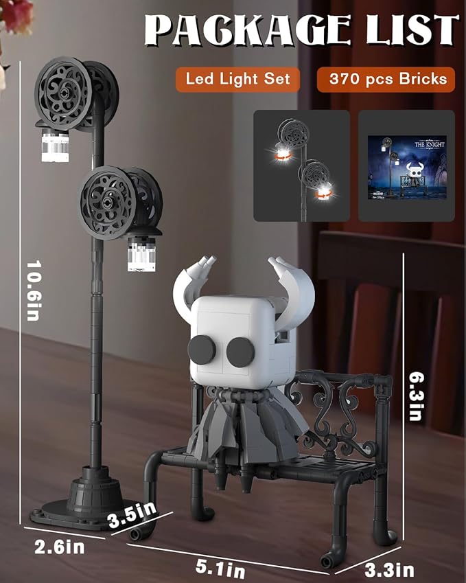 Knight Figure Building Toys Popular Game Knight Merch Building Set with Light Birthday for Adult and Kids Compatible with Lego 370 PCS