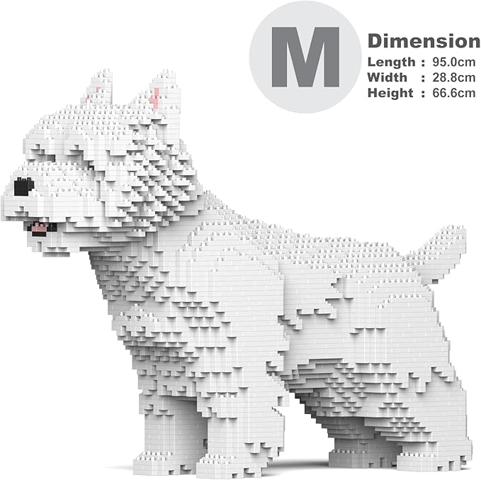 JEKCA West Highland White Terrier 02S | Dog Plastic Building Blocks | Age 14+