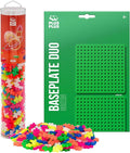 PLUS PLUS 240 Piece Interlocking Building Blocks for Kids Open Ended Connecting Toys STEM Bin Mini Manipulatives - Neon Mix Play Tube &amp Baseplate