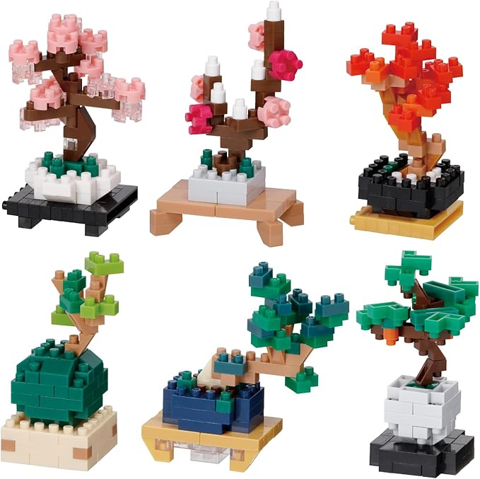 nanoblock - Landscapes - Bonsai Tree Assortment 1 (Blind Box Complete Set) mininano Series Building Kit