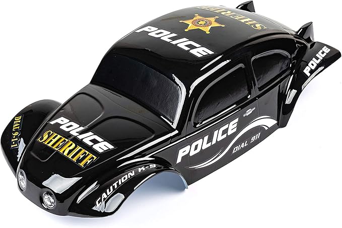 SummitLink Custom Body Compatible for 1/10 1/8 Scale RC Car or Truck (Truck not Included) (Police Black)