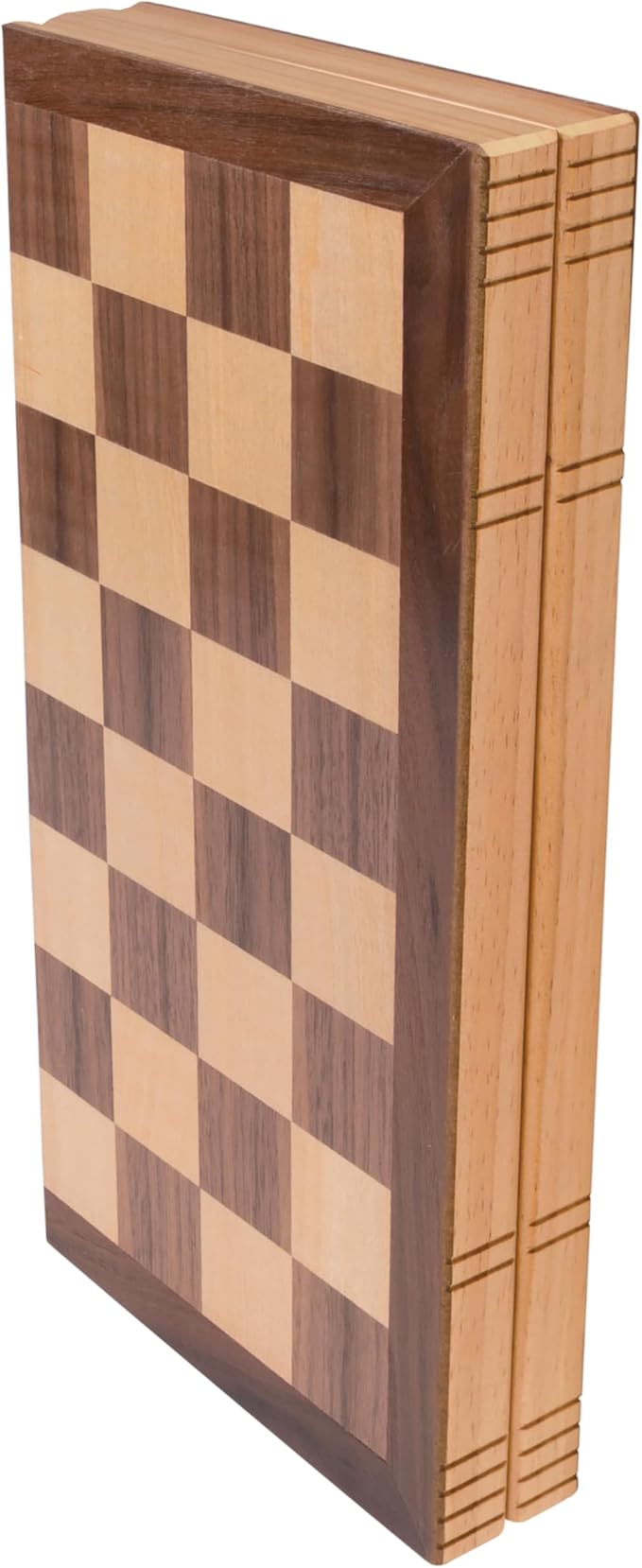 Premium Wooden Chess Set 15.7 Inches Chess Board Game Set for Adults - Folding Board - Pieces Storage Slots Handmade Portable Travel Chess Game - Beginner Chess Set for Kids 6 up Age