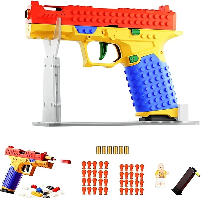 Modular Engineering Construction kit Including Handles and Display Stands Compatible with Standard Bricks Allowing for Repeated Assembly of Creative Gifts. (1pcs)