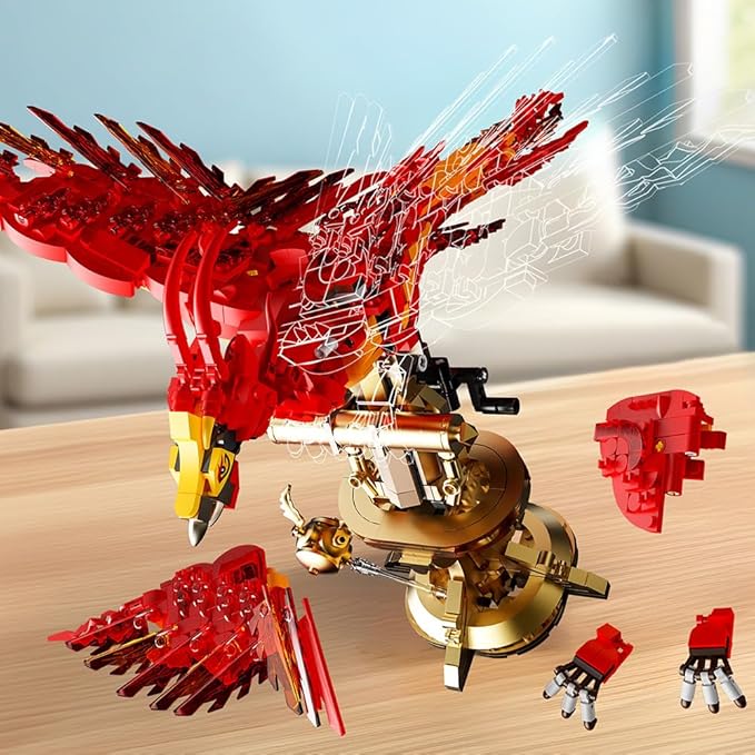 938 Pieces Phoenix Building Set Magic Potter Phoenix Collection Model for AdultsIdeas HP Building Toy