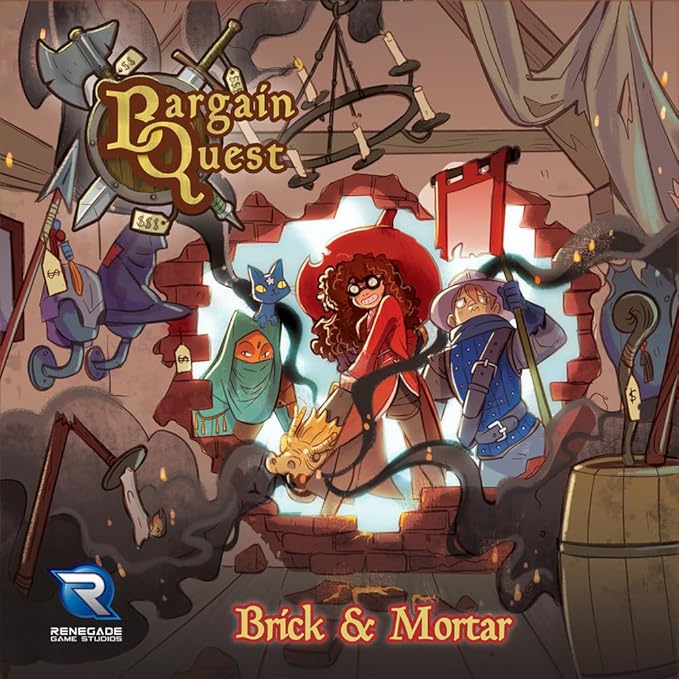 Renegade Game Studios Bargain Quest Brick &amp Mortar Expansion Board Game for Family Game Night 2-6 Players