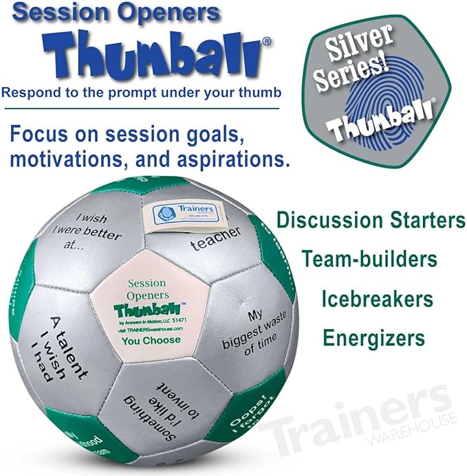 Trainers Warehouse 6 Thumball Collection 32 Prompts for Conversation Team Building Relationship and Training