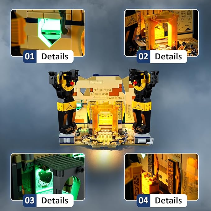 LED Light Kit for Lego 77013 Escape from The Lost Tomb Set Compatible with Lego 77013 Building Blocks Model(Not Include Blocks Set)