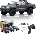 BEEZRC FMS 1/24 RC Crawler FCX24M Tacoma Toyota Official Licensed ABS Hard Body 4WD Off-Road RC Rock Truck2-Speed Transmission Hobby Grade Remote Control Car for Adults RTR Grey