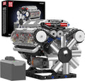 Mould King 10088 V8 Engine Model Building Kit That Runs Build Your Own Mini Engine That Works STEM Toy Gift for Adults 14+ Teens DIY Mechanic Engineering Construction for Display (535 PCS)