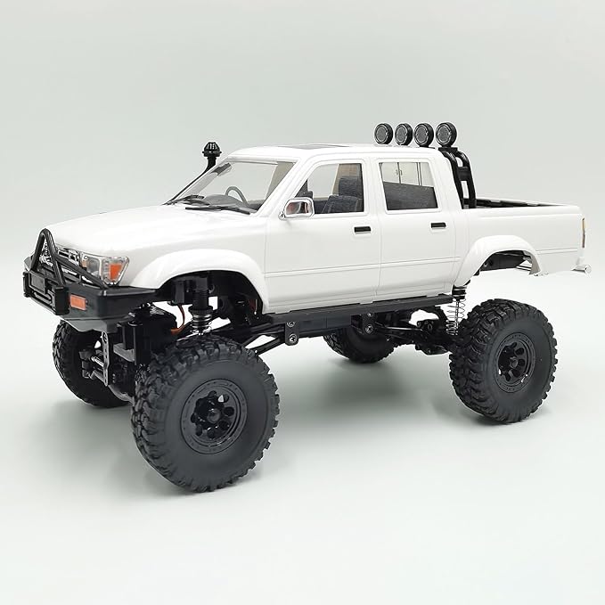 RC Rock Crawler RC Truck 4x4 WPL C64-1 RC Crawler Off Road 1/16 Remote Control Truck Proportional Throttle Steering RTR Upgraded Chassis Axle Mounted Servo Counter Rotating Gearbox for Adult
