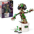 LEGO Marvel Dancing Groot Guardians of The Galaxy Toy Buildable Birthday Gift Marvel Toy Super Hero Hand-Operated Interactive Playset Marvel Gift for Kids Animated Groot Figure 76297