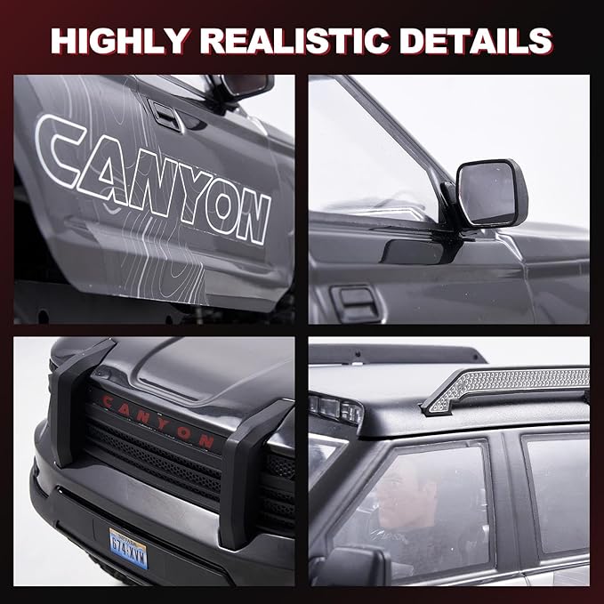 FMS 1/10 Canyon RC Crawler FCX10 RC Rock Crawler with Lighting Hobby Grade Offroad RC Car for Adults RS Need to Complete