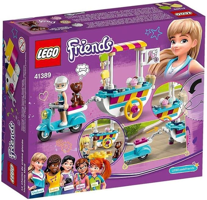 LEGO Friends Ice Cream Cart 41389 Building Kit Featuring Friends Stephanie Mini-Doll New 2020 (97 Pieces)
