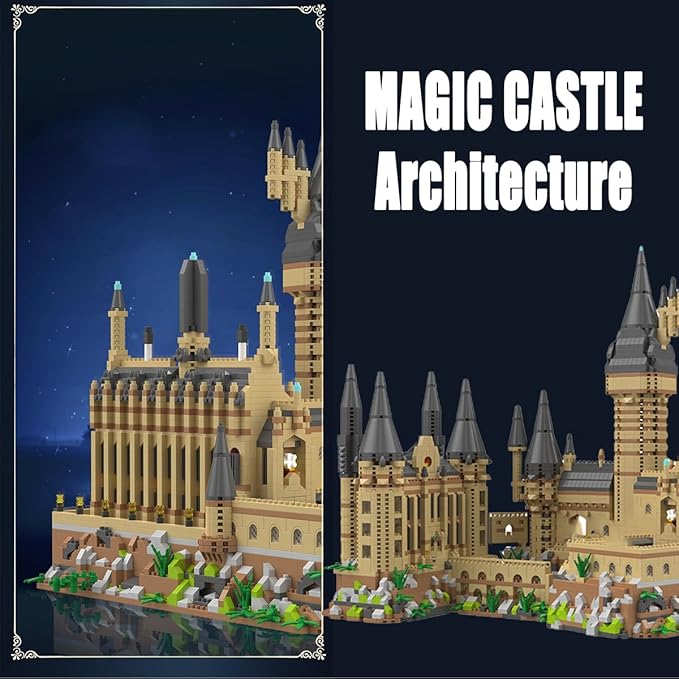 Architecture Set Harry Castle Micro Building Blocks Set（5400PCS） - Architectural Model Toys Gifts for Kid and Adult