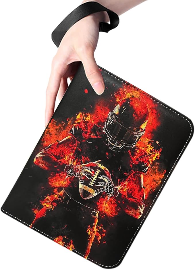 Football Card Binder with Sleeves900 Pockets Football Card Holder Protectors Albums Card Storage Organizer Case Compatible with Trading Card and Other Sports Cards