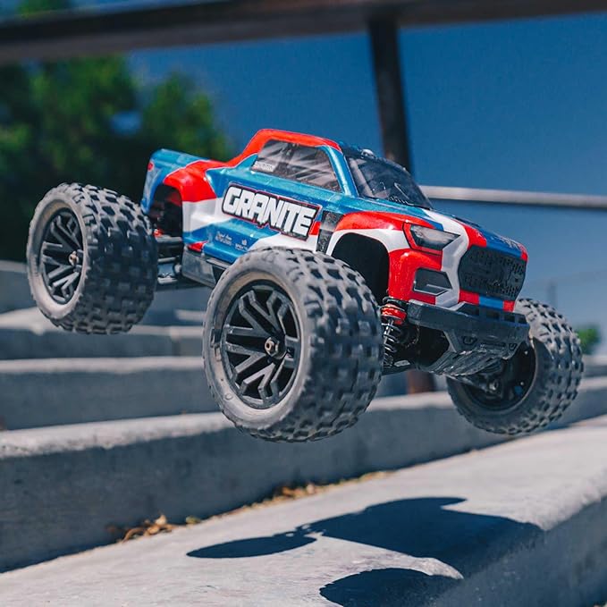 ARRMA RC Truck 1/18 Granite GROM MEGA 380 Brushed 4X4 Monster Truck RTR with Battery &amp Charger Blue ARA2102T1