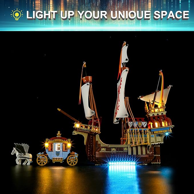 LED Light Kit for Lego 76440 Triwizard Tournament:The Arrival Set Compatible with Lego 76440 Building Blocks Model(Not Include Blocks Set)