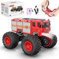 1/18 Remote Control Fire Truck Toy for Kids 2.4GHz RC Monster Truck Toy with LED Lights &amp Sound Rechargeable Electric Vehicle Gift for Boys Girls